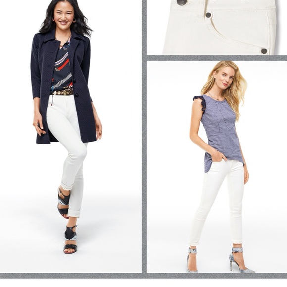 CAbi | Jeans | Cabi White Cinch Skinny 